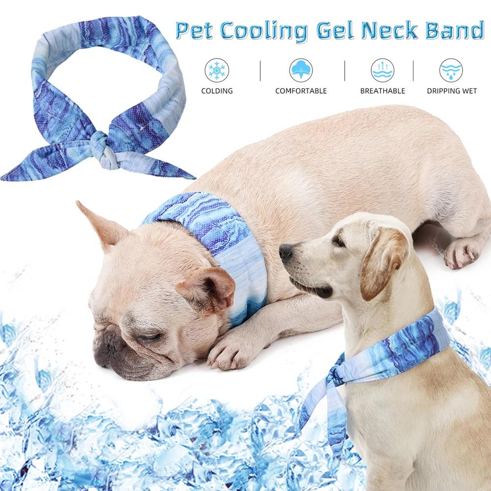 Pet Cooling Bib Dog Towel Ice ī Chill Dog Collar for Summer Cool  Fabric Ice for Small Medium Large Dog Scraf